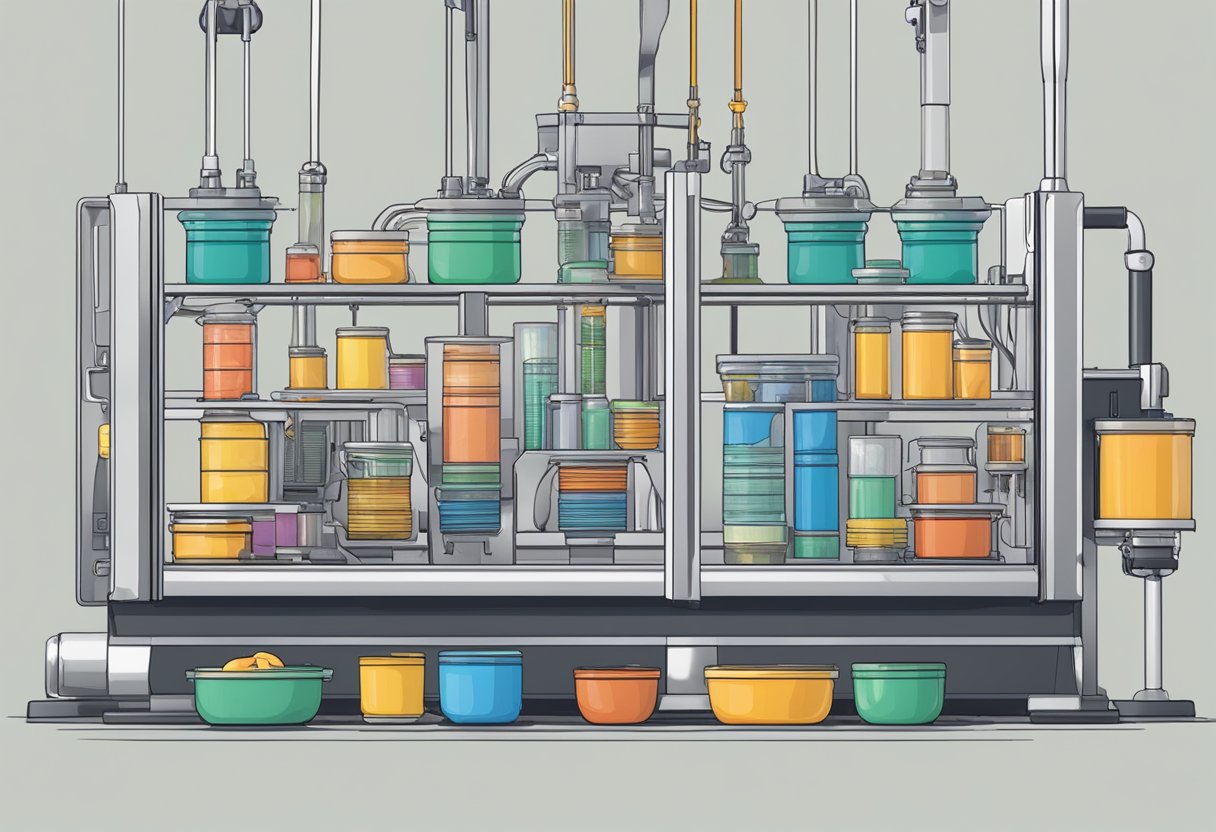 A diverse group of objects being fed into a machine, but only a limited range of outputs are being produced, representing the challenge of ensuring fairness in generative AI